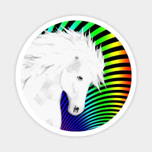 Horse Lovers Magical White Horse Magnet